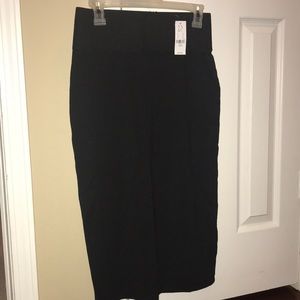 Black knee length pencil skirt